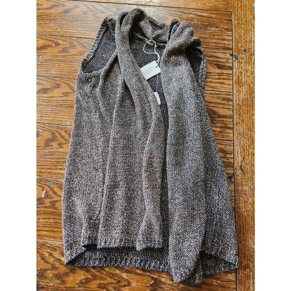 NWT J. McLaughlin Sleeveless Breakaway Sweater Vest in Midnight solid sz XS
